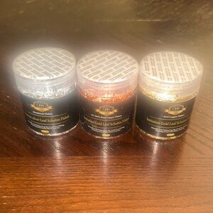 Metallic Leaf Flakes Set - Silver, Gold, Copper